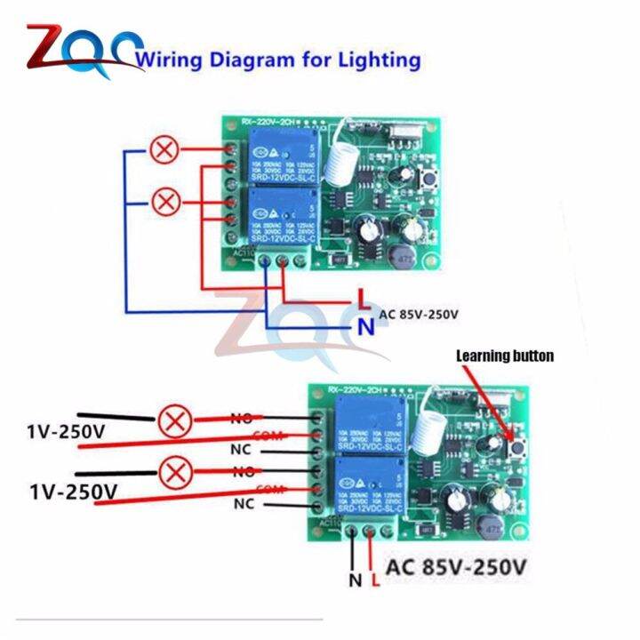 hot-sale-accd-toy-store-315mhz-433mhz-10a-ac-2-ch-ช่องไร้สาย-rf-ตัวควบคุมการรีเลย์อุปกรณ์รับสัญญาณ