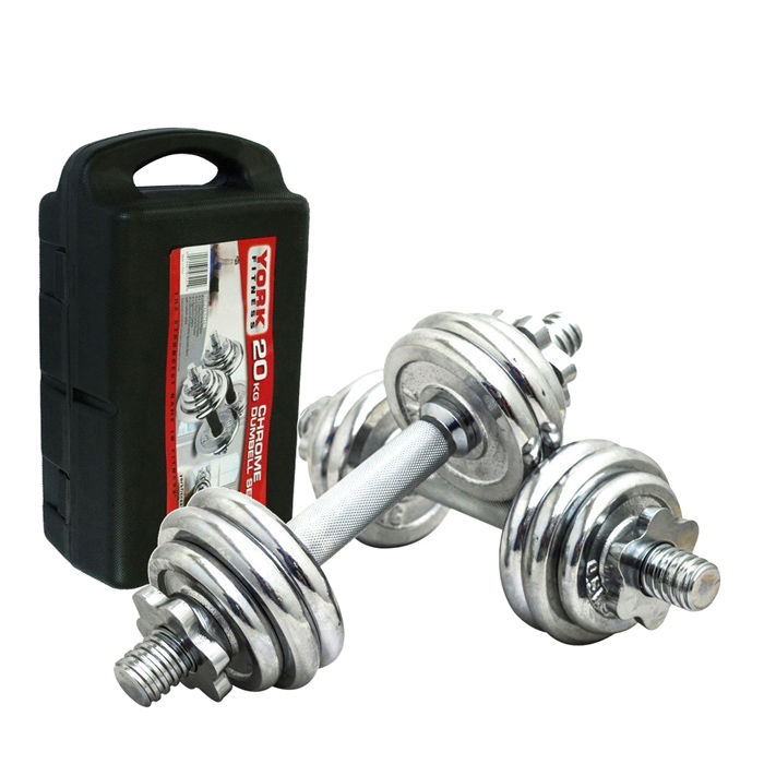 York fitness discount 10kg dumbbell set