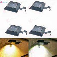 KHLITEC 1/2/3/4PCS 6 LED Solar Lamp Garden Gutter Light Wall Lamp Solar Powered Fence Gutter Street Garden Yard Lawn Outdoor Lig Food Storage  Dispens