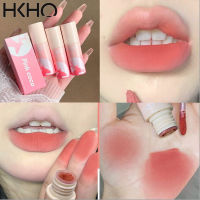 HKHO Pink Deer Rose Nude Color Lip Mud Matte Velvet ไม่จางหายลิปเคลือบลิปสติกให้ความชุ่มชื้น