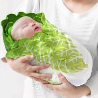 【CW】♣☼▨  Baby Blanket Burrito Wrap with Hat Pancake Chinese Cabbage Warm Quilt