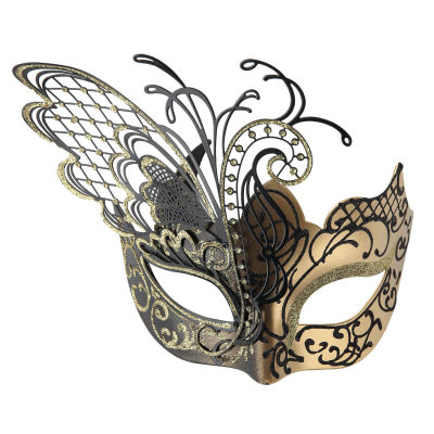 หน้ากากรื่นเริงบุคลิกภาพ Mask Mania Venice Luxury Makeup Evening Mask Iron Sheet Butterfly Openwork สมัยโบราณ