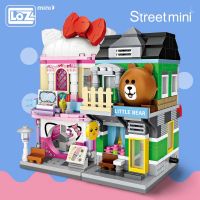 {Icc toy}LOZ Mini Block Street City 3d Building Blocks House Cartoon Shop Model DIY Assembly Toys For Children Educational Anime Fun