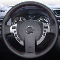 【YF】 WCaRFun Hand-Stitched Leather steering wheel covers for Nissan Qashqai J10 X-TRAIL NV200 2008-2012 Car-Styling