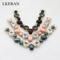 LKERAN New 2019 Fashion Crystal Sandal Chain bikini Connectors clothing decoration buckle DIY Hand sewing Beach Foot Jewelry Belts