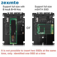 Zexmte M.2 NGFF เอ็มซาต้า SSD ไปยัง SATA 3.0อะแดปเตอร์การ์ดขาตั้งแล็ปท็อปอะแดปเตอร์6Gps M.2 Ngff หรือเอ็มซาต้า SSD การ์ดตัวแปลง SSD Voor พีซีแล็ปท็อป