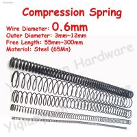 ❒ 2Pcs 5Pcs Wire Diameter 0.6mm 65Mn Cylidrical Coil Compression Spring Rotor Return Spring Release Pressure Ultra Long Springs