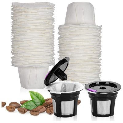 Coffee Filters Cup with 100 Counts Paper K Cup Filters Compatible with Keurig Reusable Coffee Pods