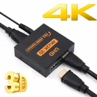 【Best-Selling】 4K HDMI-Splitter Full HD 1080P Vide สวิตช์สลับ1X2 1X4คู่สำหรับ HDTV DVD PS3 Xbox