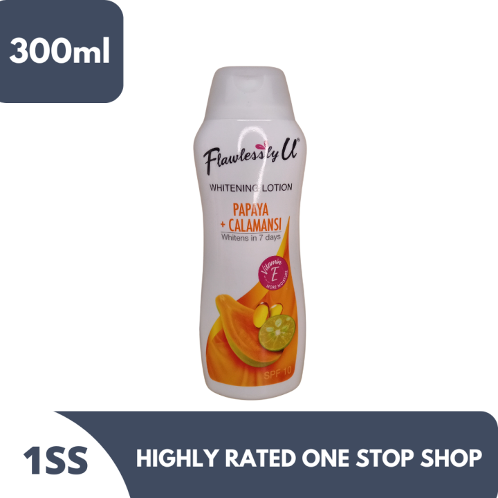Flawlessy U Whitening Lotion Papaya + Calamansi 300ml Lazada PH