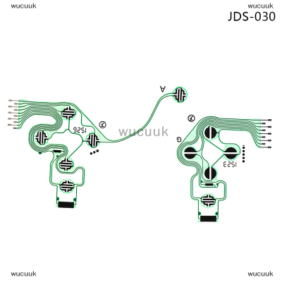 wucuuk ปุ่มเปลี่ยนริบบิ้นแผงวงจรสำหรับ PS4 Pro CONDUCTIVE FILM FLEX CABLE
