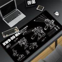 Black And White Robot Mousepad Custom Home Computer Keyboard Pad 400x900 Desk Mats Laptop Soft Anti-slip Table Mat Mouse Pad