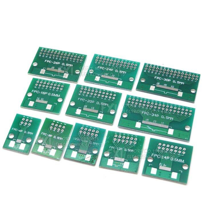 5ชิ้น-fpc-ffc-0-5มม-1มม-แผ่นเต้ารับตัวแปลงสองด้านสนามขั้วต่อบอร์ด-pcb-ของตกแต่งงานปาร์ตี้6-8-10-12-20-40-50พินเพื่อจุ่ม2-54มม