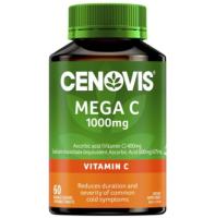 Cenovis Mega Vitamin C for Immune Support 1000mg - 60 Orange Flavour Chewable Tablets