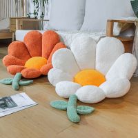 Cute Ins Flower Pillow Soft Plush Sofa Cushion Warm Chair Back Throw Pillows Indoor Floor Pad Stuffed Doll Kids Birthday Gifts