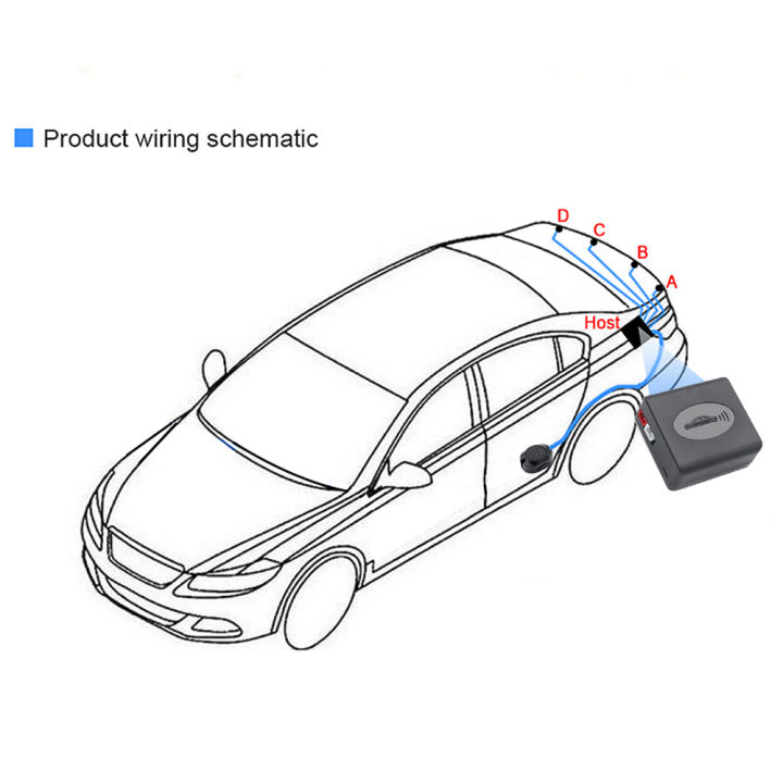 อุปกรณ์ช่วยในการจอดรถสัญญาณเตือนชุดอุปกรณ์เสียงสำหรับสมาร์ทโฟนเรดาร์ถอยหลังเซ็นเซอร์แบน16-5มม-สีดำ-เงิน-ขาว