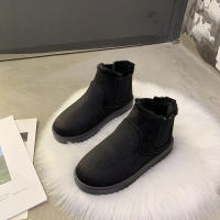 Designer Ankle Snow Warm Boots Winter New Women Fashion Flats Suede Casual Shoes Gladiator Non-slip Goth Chunky Boots Mujer