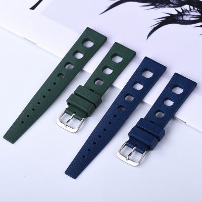 Fluorine Rubber Tropic Strap 20mm 22mm Bracelet Sports Diving Waterproof Breathable Watchband For Tudor Omega Seiko Watch Brands