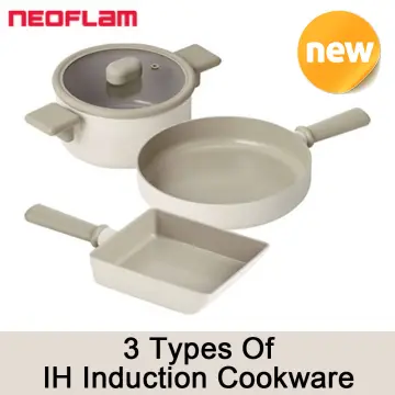 Neoflam] Made in Korea Sherbet Cookware IH Induction 26cm wok, frying pan,  grill, egg pan, nonstick