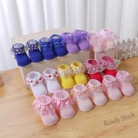 【hot sale】 ♈ C10 Baby Girls Socks Fit 0-24 Months Fashion Bowknot Flower