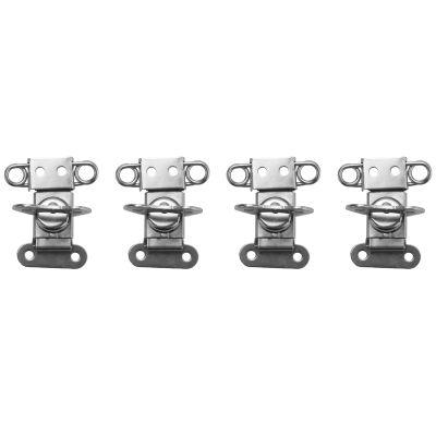 4 Pack 304 Stainless Steel Twist Latch with Keeper and Spring Butterfly Draw Latch for Case Box