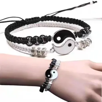 2Pcs Magnetic Couple Bracelet Love Friendship Distance Bracelet Set Braided  Rope | eBay