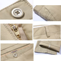 #MY Men Formal Pants Cotton Loose Straight High Waist Khaki Slacks Pant Chinos Trousers Casual Seluar Slack Lelaki