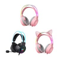 Headphone Gaming แบบมีสาย RGB X15 Pro พร้อมไฟ RGB ชุดหูฟังสเตอริโอรอบทิศทางควบคุมด้วยปุ่มสำหรับนักเล่นเกม Computepc