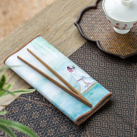 Tea Towel Thickening Plush Suction Watercolor Painted Zen Towel Tea Cloth Tea Tablecloth Pot Rag Rag Pot Tea CeremonyAccessories