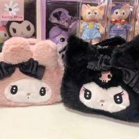 GARRIY ผ้า Tas Kosmetik ตุ๊กตาเมโลดี้รูปการ์ตูน Boneka Mainan กระเป๋าแต่งหน้าขณะเดินทาง Kuromi อุปกรณ์กระเป๋าเก็บของผู้หญิง