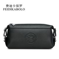 FEIDIKABOLO Genuine Leather Men Wallets Mens Purse Clutch Bags Handy Bag Portable Long Male Purses Carteira Masculina Man Walle