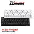 Hotswap RK G68 - Bàn phím cơ không dây Royal Kludge RK G68 Led Đơn 68 phím pin 3150mAh kết nối Bluetooth 5.1/ 2.4G/ USB - Type-C có dây dành cho máy Điện thoại, Laptop,PC và Macbook. 