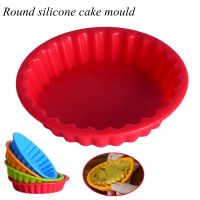 Silicone Tart Molds Mini Quiche Molds Non-stick Round Fluted Flan Pan With Loose Bases Cake Mold Cake Tools Bakeware Pan Baking