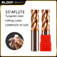 Zloon HRC55มุมปัดเศษคาร์ไบด์ End Mill โลหะผสมเคลือบทังสเตนเหล็กเครื่องมือตัด4ขลุ่ยตัดกัด CNC Maching End Mill