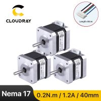 มอเตอร์สเต็ปมอเตอร์ Nema17แบบ2เฟส2 20ncm ขนาด42มม. สายตะกั่ว4เส้นสำหรับเครื่องพิมพ์3d Cnc Xyz