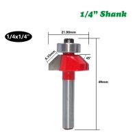 1PC 1/4－6.35MM Shank Milling Cutter ไม้แกะสลัก 45 องศา Chamfer Router Bit Edge Forming Bevel Woodworking Milling Cutter