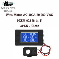 PZEM-022 [ 6 in 1 ] Watt meter AC 100A 6in1 80-260VAC มิเตอร์วัดไฟ กระแสสลับมี CT Open