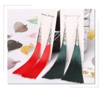 【YF】✎  BTWGL Fashion Tassel Alloy Earrings Silk Fabric Pendant Ladies 2020Jewelry