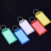 hot！【DT】✠  50 Pcs Colorful Plastic Fobs Luggage ID Card Name Label Tag Keyring Keychain Classification Buckle Pendant