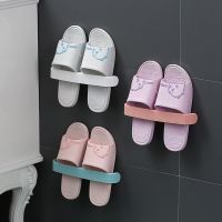 Bathroom slippers rack wall-mounted wall-mounted toilet shoe storage artifact toilet punch-free shoe rack Bathroom Counter Storage