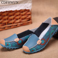 Licdfhun loafers for Women Fashion Mother Shoes Ladys Boat Shoes Leather CAL Shoes Women FLAT Shoes