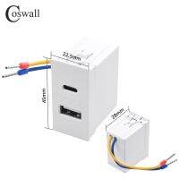 COSWALL E45 / P45 Series White / Black 45*22.5mm Wall Socket Type-C &amp;A Dual USB Charger DC 5V 2A Max. Module DIY AC 100-240V Shoes Accessories