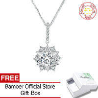 BAMOER D สร้อยคอจี้รูปดาวหกแฉกเพชรมอยส์ซาไนต์1.0CT VVS1เป็นของขวัญแต่งงาน925เงินสเตอร์ลิง MSN010เครื่องประดับที่ดี