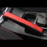 Top layer leather Case for handbrake Cover For Suzuki S-cross hand brake cover Top genuine leather cover handbrake auto