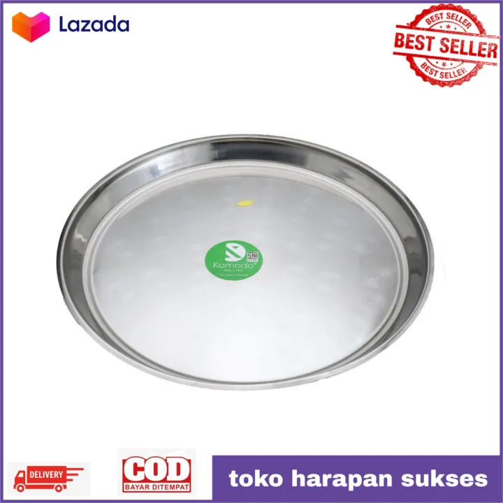 Nampan Bulat Stainless Steel Tebal 30 Cm Komodo Lazada Indonesia 5728