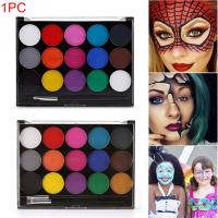 LazaraHome 15 Colors Non Toxic Face Painting Body Makeup Safe Water Paint Oil With Brush Christmas Halloween Party Tools