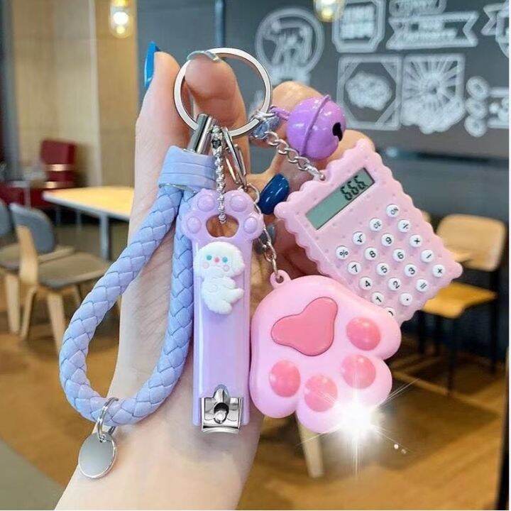 2023 3in1 Keychain with Nail Clipper Mini Calcu and Flashlight Lazada PH