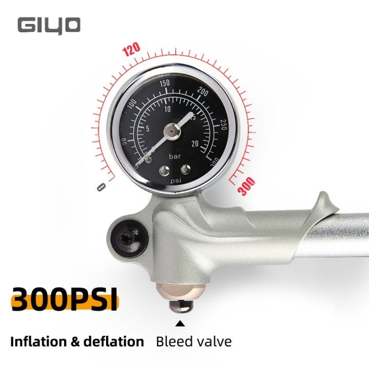 giyo-gs-02d-high-pressure-bicycle-pump-300psi-mini-hand-air-shock-pump-with-lever-gauge-for-fork-rear-suspension-pump