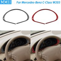 สำหรับ Mercedes-Benz C-Class W203 2005-2007แผงวัดความเร็วคาร์บอนไฟเบอร์แถบวงในสติกเกอร์ตกแต่งภายในรถ