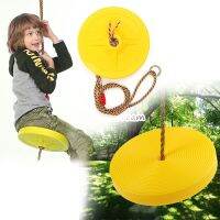 Children Disc Swing Funny Toy Seat Kids Round Rope Outdoor Indoor Playground Playing Entertainment Activity Green Plastic